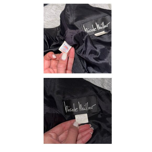 Nicole Miller Vintage Black Maxi Dress with Slit - Picture 2 of 2